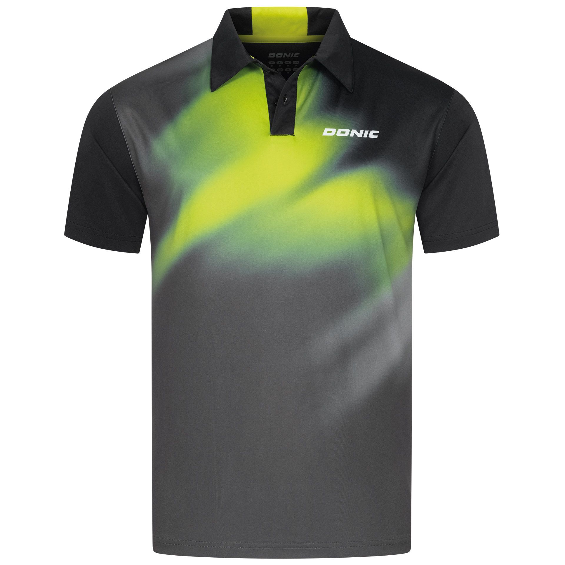 Donic Poloshirt Rhythm schwarz-anthrazit-lime