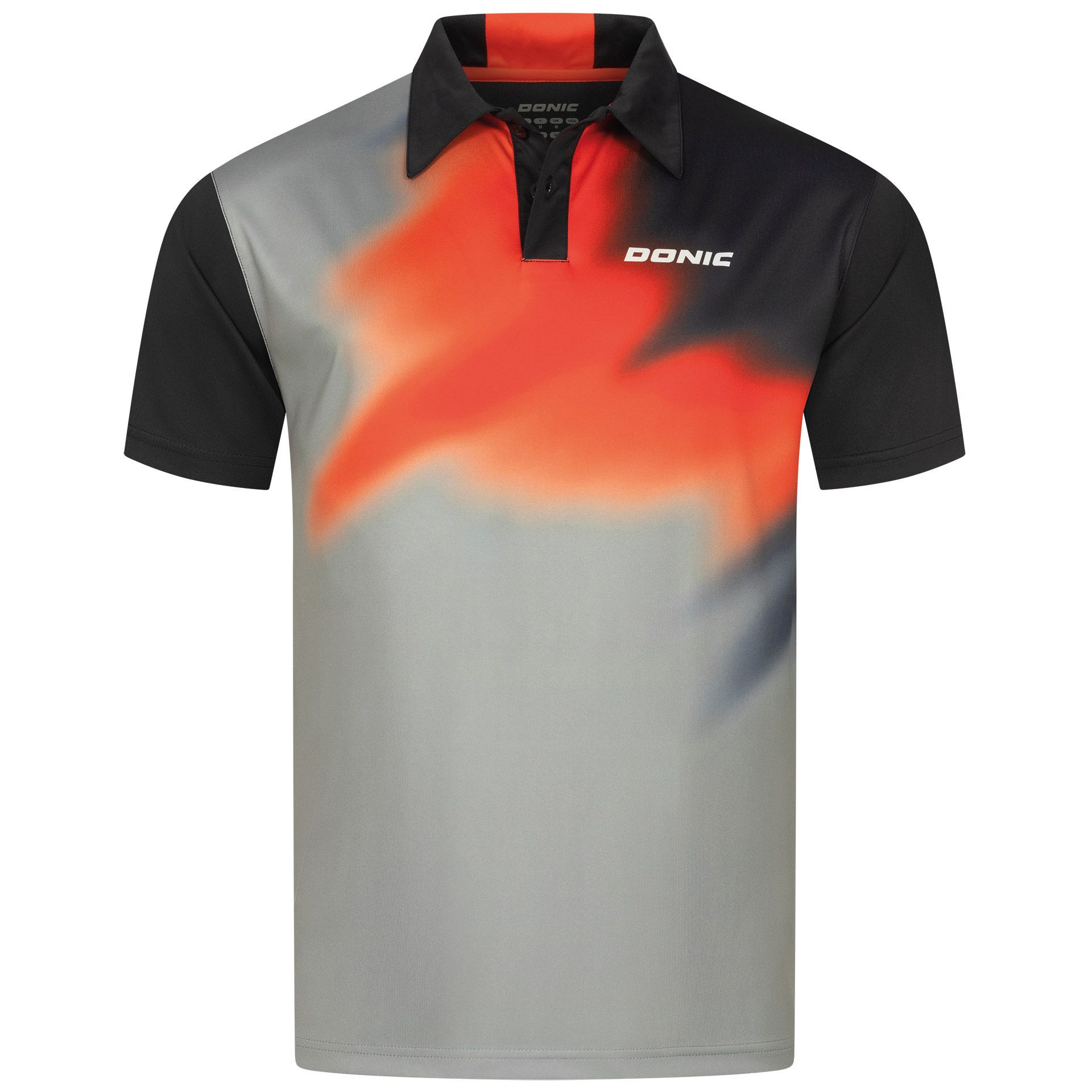 Donic Poloshirt Rhythm schwarz-rot-grau