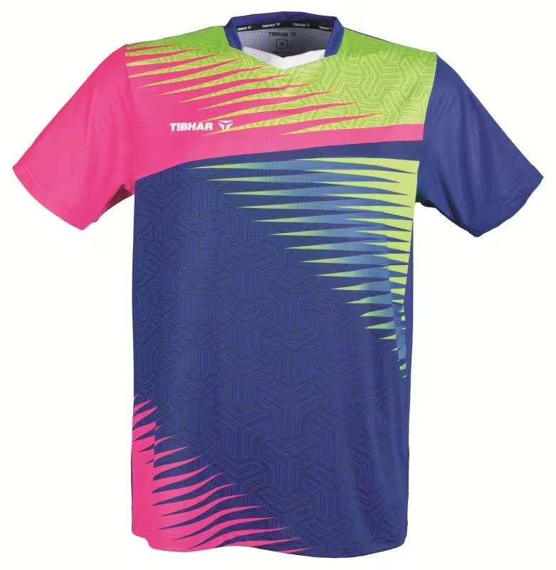 Tibhar TT-Shirt Azur pink/dunkelblau/gelb