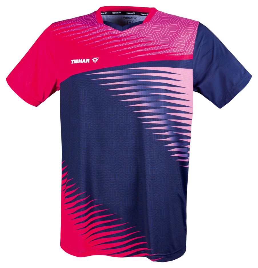 Tibhar TT-Shirt Azur pink/dunkelblau