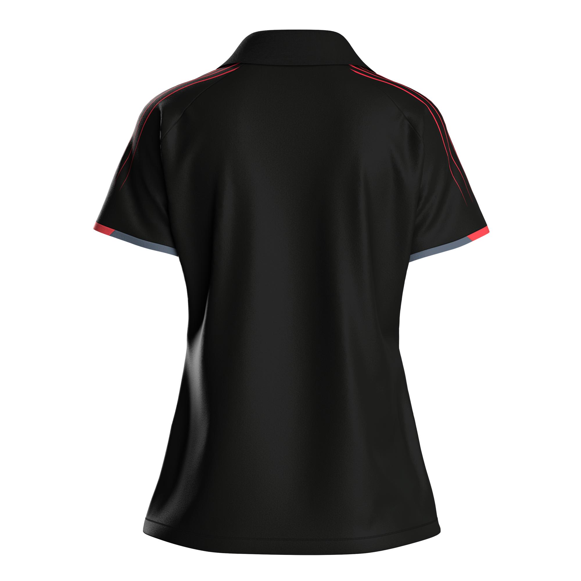andro Shirt Avos Women schwarz/neonrot