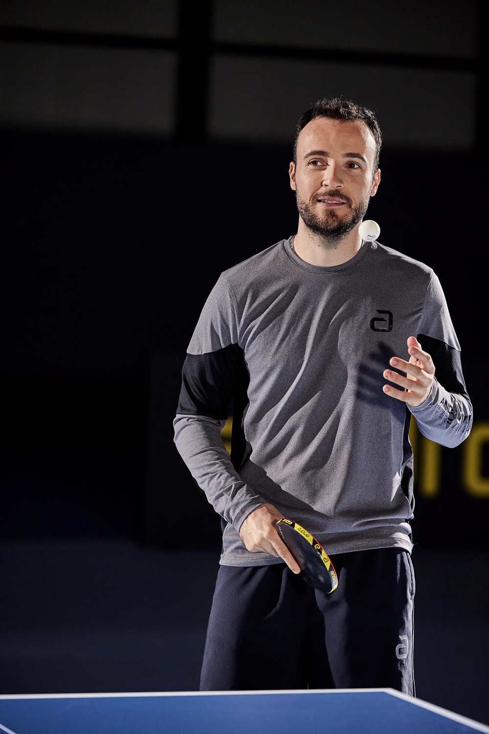 andro Longsleeve Ivers grau/schwarz