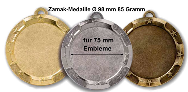 Medaille 98 mm Zamak
