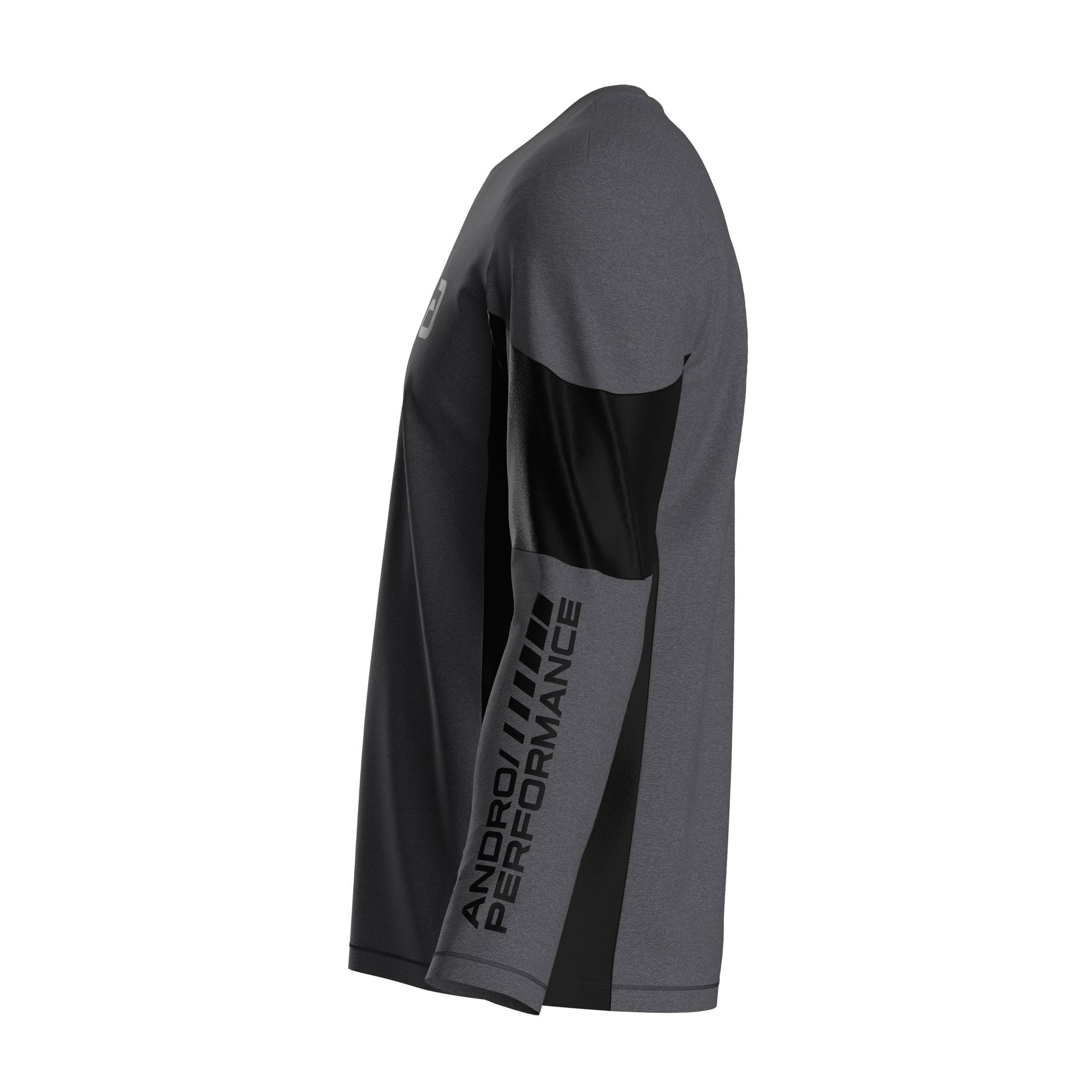 andro Longsleeve Ivers grau/schwarz