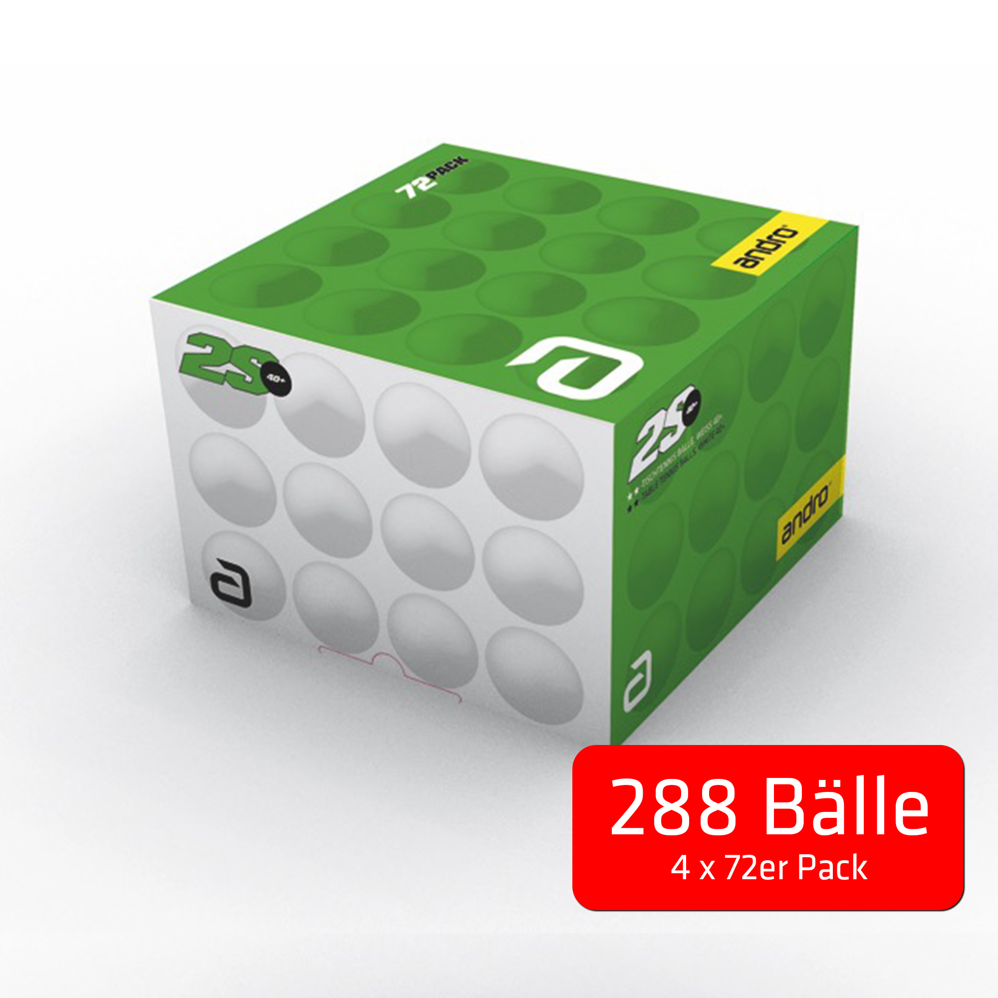 andro Ball Poly2S** weiß 4er-Kombipaket